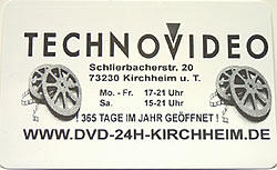 Technovideo kompatible Kundenkarten - Typ1 - Barcode - einfarbig