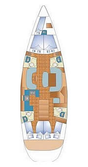 Plan: Yacht Charter Kroatien Segelyacht Sun Odyssey 54 DS - Cesarica