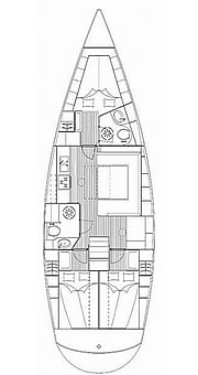Plan: Yacht Charter Kroatien Segelyacht Bavaria Cruiser 43 | Annabella