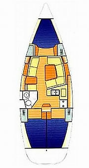 Plan: Yacht Charter Kroatien Segelyacht Sun Odyssey 37 | Mari Moti