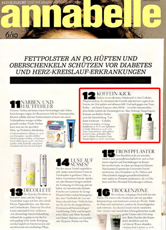 Cellulite, Cellulite Creme, Anti Cellulite, Bodyformer, Koffein