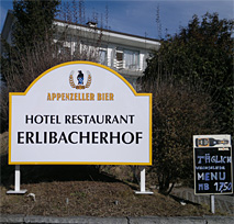 Hotel Restaurant Erlibacherhof - Täglich preiswerte Menus - Appenzeller Bier
