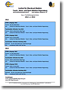 Termine Aus- und Fortbildung f&uuml;r 2012 und 2013 der HBO Regensburg