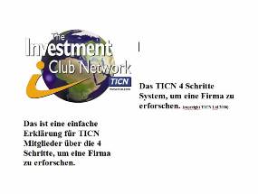 Zusammenfassung Firma finden f&uuml;r Investment Clubs