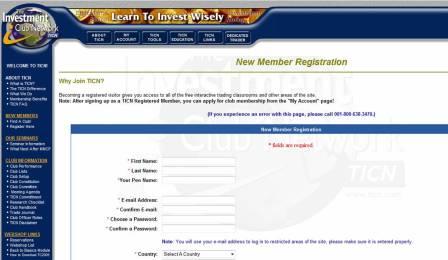 Investment Clubs TICN registrieren