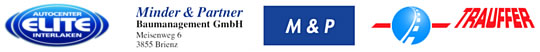 Unsere Hauptsponsoren ( Autocenter Elite  -  Minder & Partner Baumanagement GmbH  -  Trauffer Markierung und Signalisation