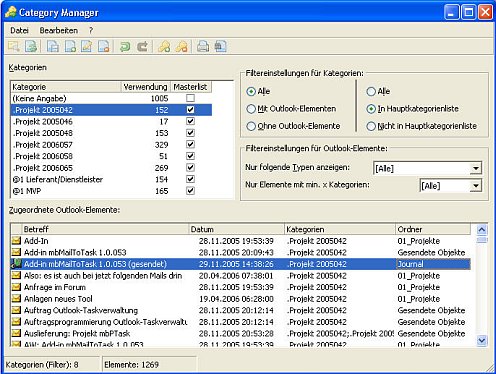 VBOffice - Outlook Kategorien effektiver managen