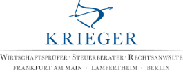 KRIEGER - Wirtschaftspr&uuml;fer Steuerberater Rechtsanw&auml;lte in Frankfurt am Main und Lampertheim