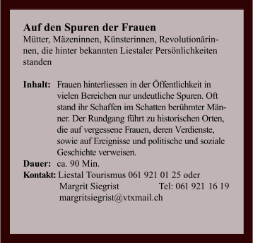 Auf den Spuren der Frauen in Liestal 