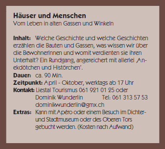 Stadtfuehrung Liestal Haeuser und Menschen