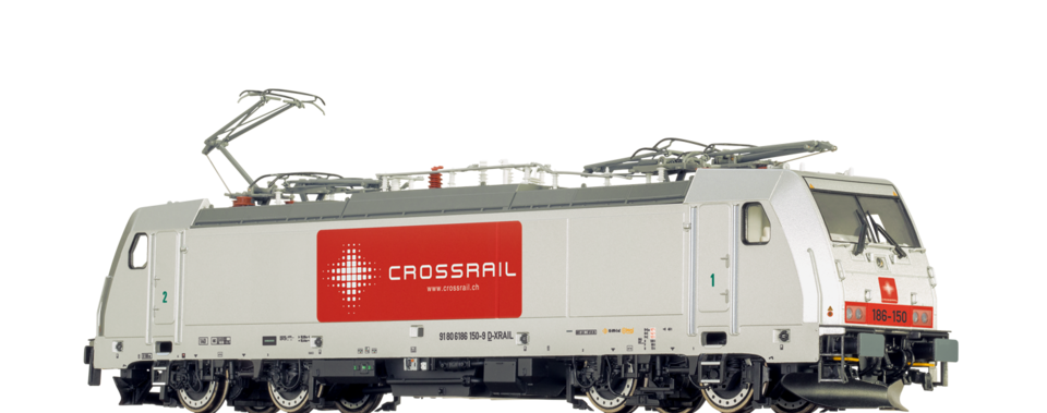 Brawa 43800 - Crossrail, TRAXX Ellok, BR 186, #91 80 6186 150-9, Ep. VI, analog BASIC