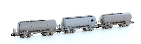 Hobbytrain H23480 - SBB Cargo, Silowagen Uacs, 3er-Set