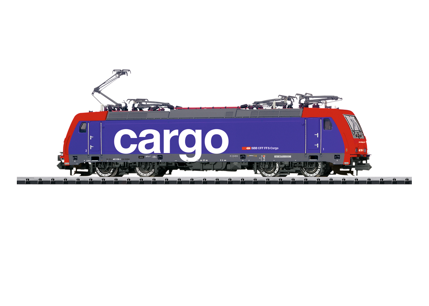 Minitrix 16876, SBB Cargo, Re 482, 036-1, Ep. VI, blau/rot