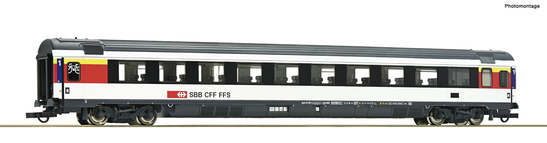Roco 74280, SBB Eurocity-Reisezugwagen, 1. Klasse, Gattung Apm