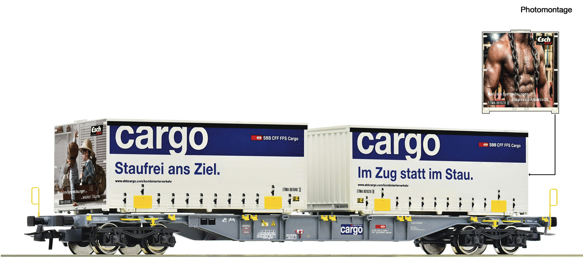 Roco 6600028, SBB CARGO Containertragwagen Sgnss