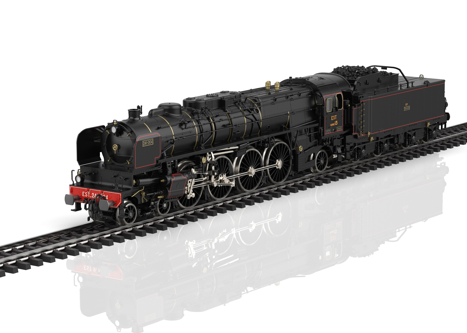 Märklin 39244, EST/SNCF Schnellzug-Dampflokomotive Serie 13 (241-A), digital m. Sound (mfx)