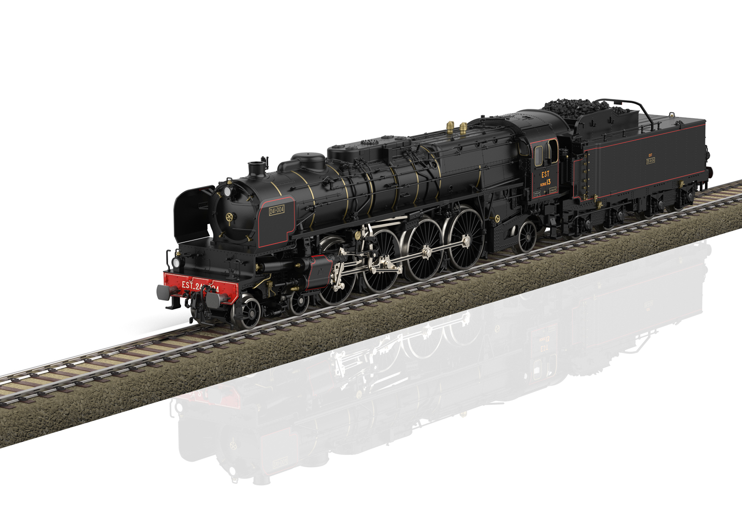 Trix 25241, EST/SNCF Schnellzug-Dampflokomotive Serie 13 (241-A), digital m. Sound (mfx)