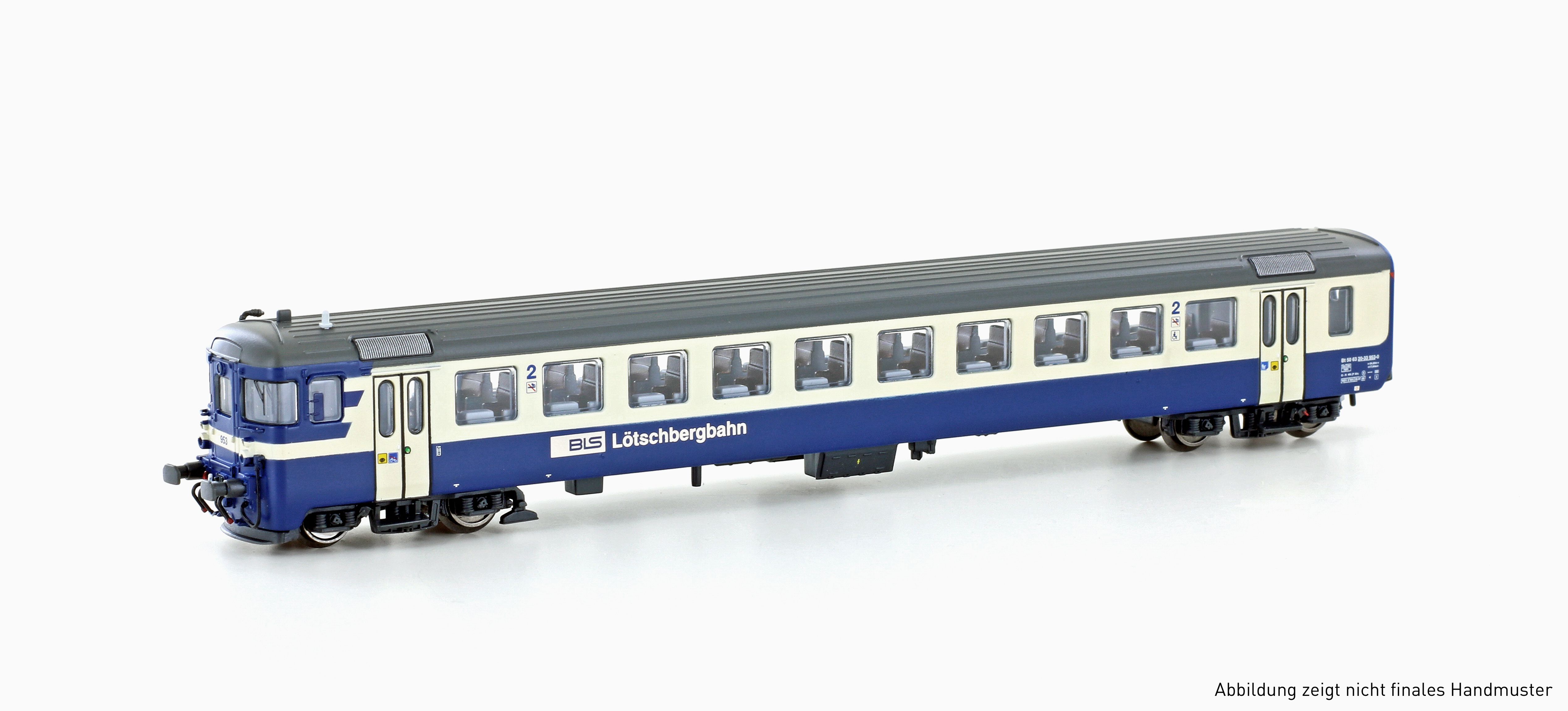 Hobbytrain N H23944, BLS Steuerwagen Bt, Aussenschwingtüren, Ep. V, blaue Front