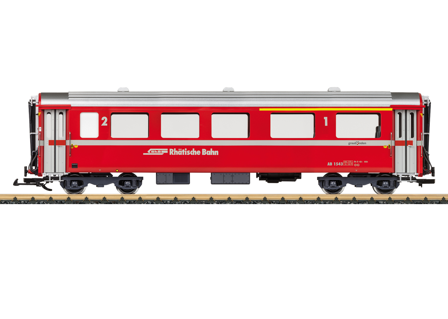 LGB L31679, RhB Personenwagen 1./2. Klasse, rot