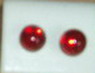 Tachyonisierte Ohrstecker 8 mm Rot vergoldet