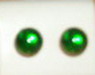 Tachyonisierte Ohrstecker 8 mm Grün vergoldet