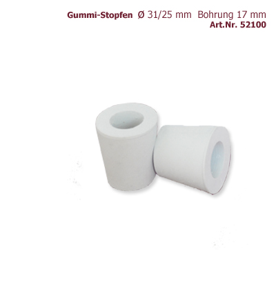 Gummi-Stopfen – Ø 31/25 – Bohrung 17 mm