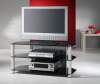 VCM Siena XXL Design TV-Rack in Schwarzglas