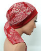 fixtuch - Modell red graphics - mit einem fixcap kombiniertes Kopftuch f�r haarlose Zeiten