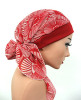 fixtuch - Modell red graphics - mit einem fixcap kombiniertes Kopftuch f�r haarlose Zeiten