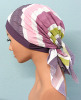 fixtuch - Modell blueberry - mit einem fixcap kombiniertes Kopftuch - ideal bei Haarausfall
