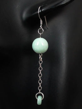 BOUCLES BOULE DE JADE