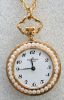 Pendent Watch plated, Gold Paillons, 25mm