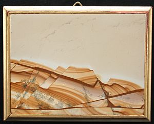 Paesina cuadro con marco en pan de oro