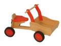 Holz Rutscher als Transporter rot