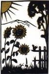 Garten mit Sonnenblumen