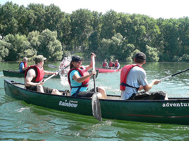 betriebsausflug Kanutour Insel Rott individuell gef�hrte Kanutour, Paddeltour, Moder, Elsass, Betrie