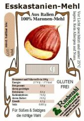Esskastanien-Mehl, Maronen-Mehl 100% aus Esskastanien, naturrein, fein gemahlen 100g bis 1000g