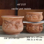 CACHE POT RAISIN EN TERRE CUITE