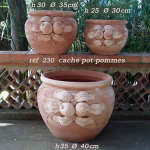 CACHE POT POMME EN TERRE CUITE