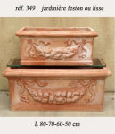 JARDINIERE FESTON EN TERRE CUITE