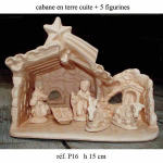 CRECHE CABANE TERRE CUITE