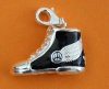 Charms Anh�nger Schuh schwartz Sterlingsilber