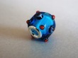 "Blauer Kubus", Pandora-Style 925er Silber-/Glasbead