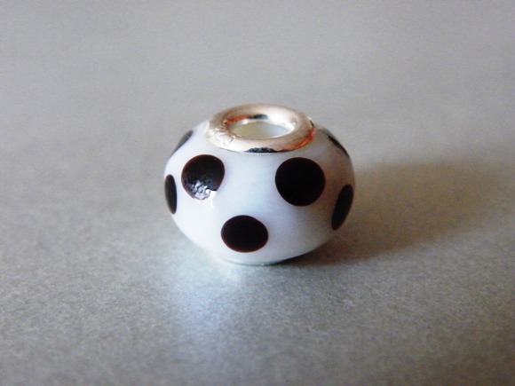 925er Silber-/Glasbead "Dalmatiner"
