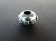 "Just Flowers" - mit reliefartigem Blumenband verziertes 925er Sterlingsilber-Bead
