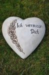 Grabschmuck Herz mit Text