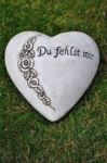 Grabschmuck Herz mit Text