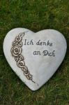 Grabschmuck Herz mit Text