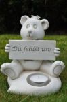 Grabschmuck B�r auf Herz mit Text