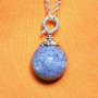 Anh�nger Kugel blaue Koralle mit Silber